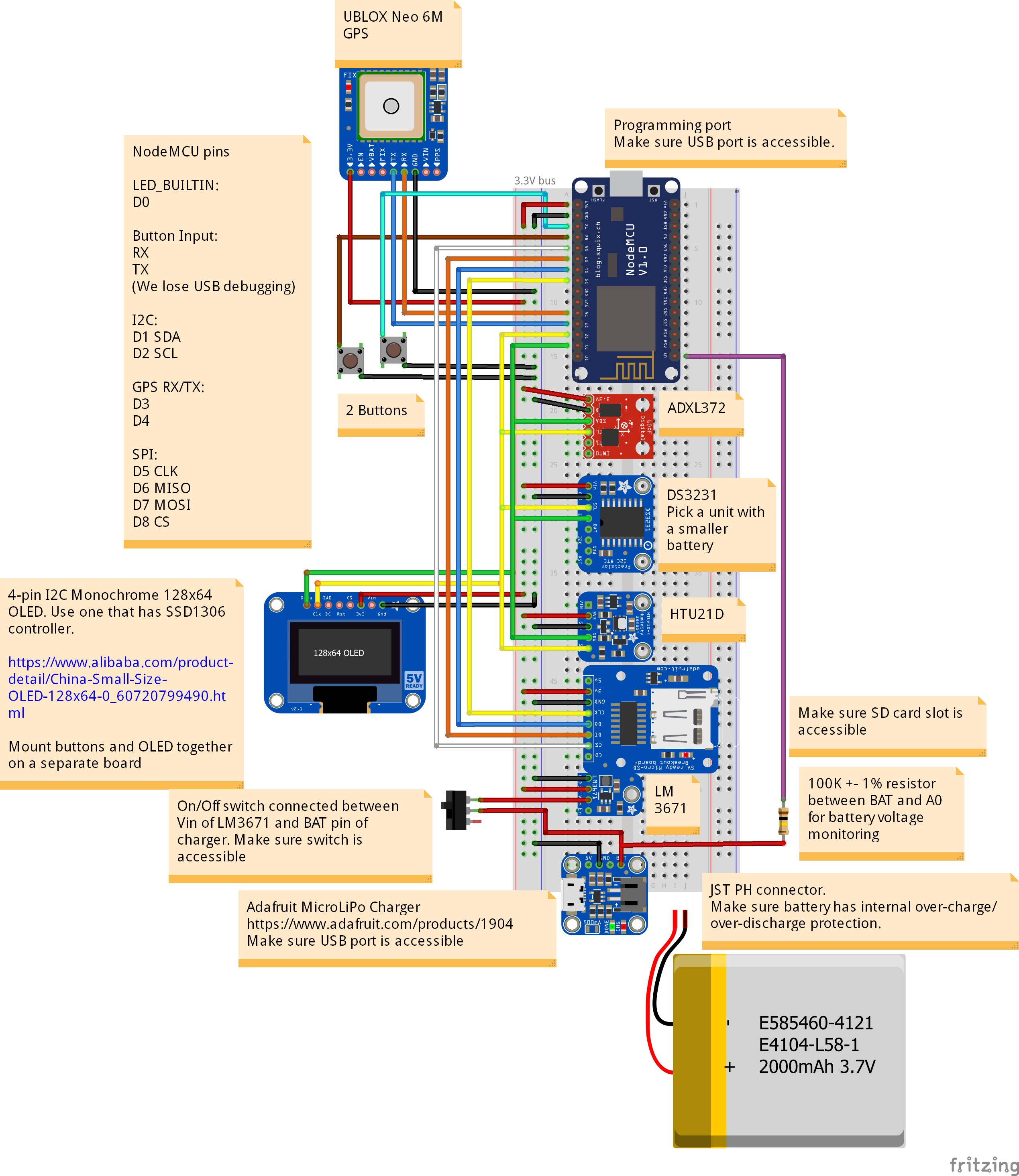 Data Logger Prototype Schematic